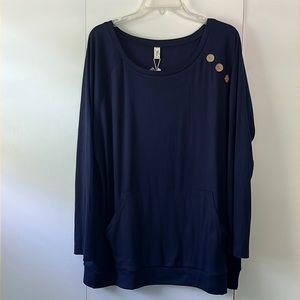 Navy Blue Casual Top‎ New with tags.